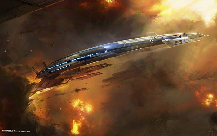 Normandy SR-2 from Mass Effect 3 in battle