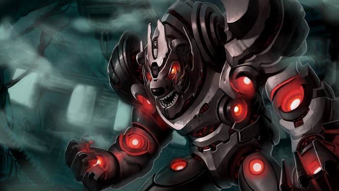 Ursa from League of Legends in a mech suit
