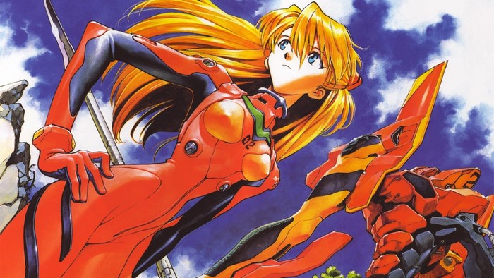 Asuka Langley Soryu from Neon Genesis Evangelion with EVA Unit 02