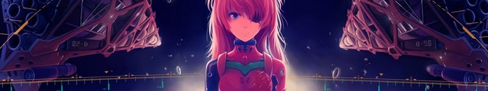 Asuka Langley Soryu from Neon Genesis Evangelion in a plugsuit
