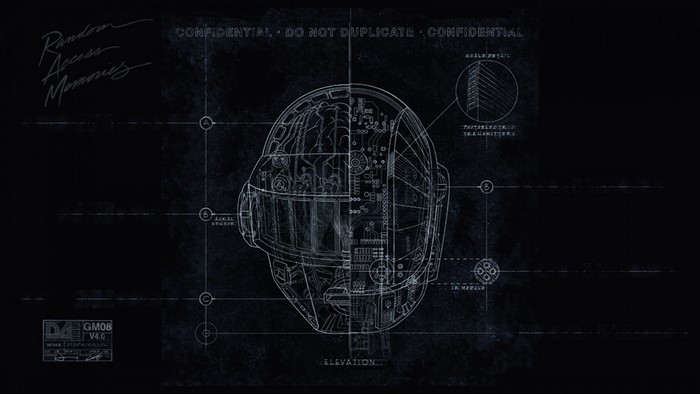 Daft Punk Helmet Blueprint Design