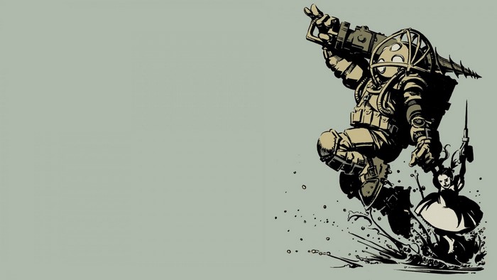 Big Daddy and Little Sister from BioShock