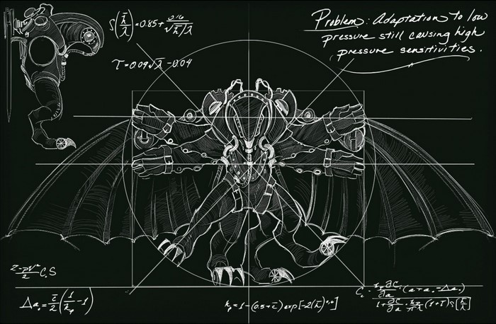BioShock Songbird blueprint with equations