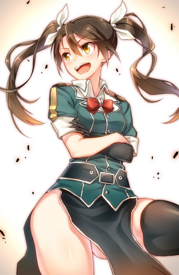 Tone KanColle anime girl with twin tails