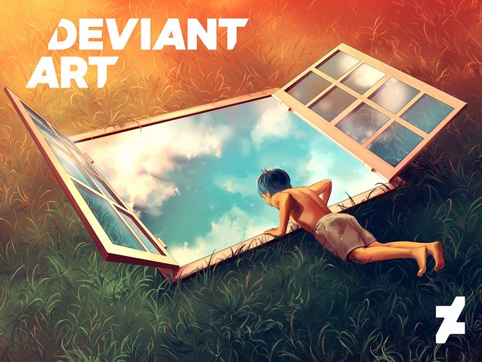 DeviantArt illustration of a boy looking out a window