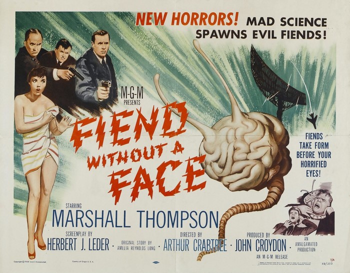 Fiend Without a Face MGM Presents Film Poster