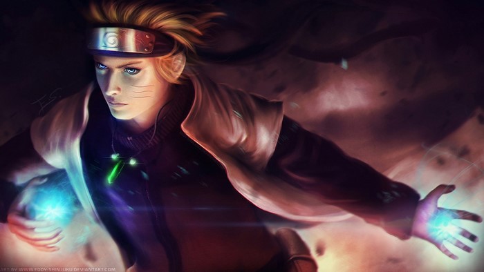 Naruto Uzumaki from Naruto Shippuden using Rasengan