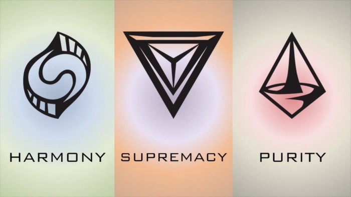 Logos for Harmony, Supremacy, and Purity