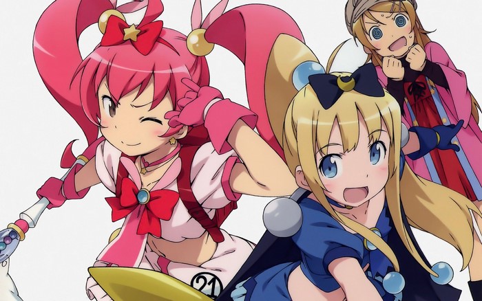 Kirino Kousaka, Kanako Kurusu, and Bridget Evans from Ore no Imouto ga Konnani Kawaii Wake ga Nai