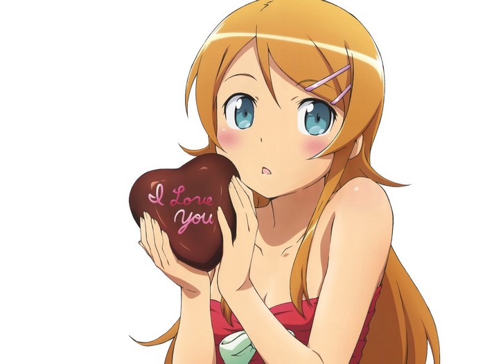 Kirino Kousaka from Ore no Imouto ga Konnani Kawaii Wake ga Nai holding a chocolate