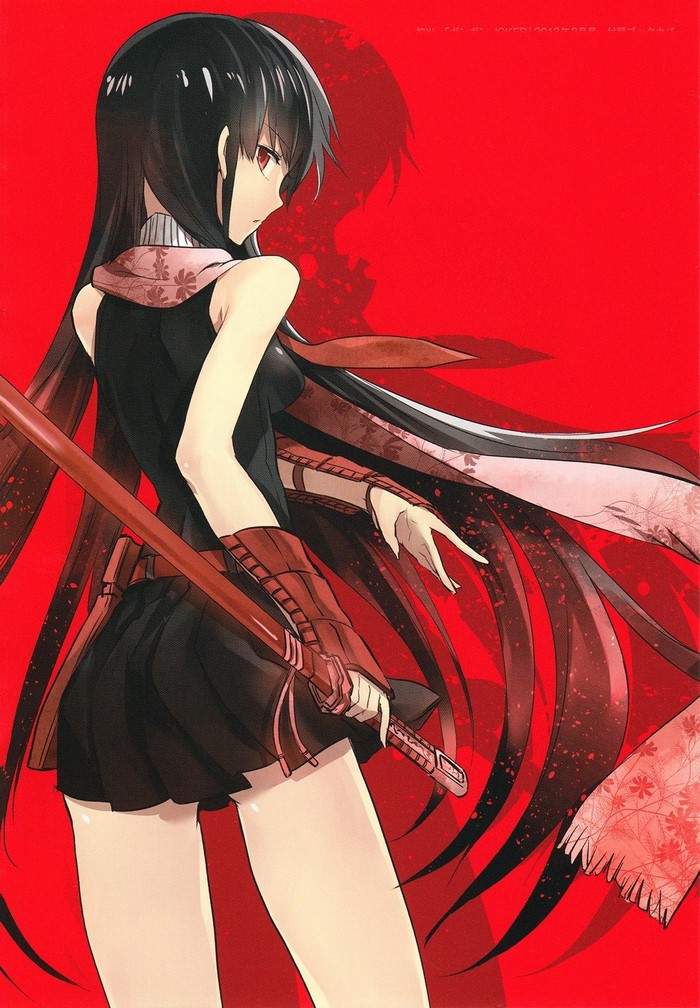 Akame from Akame ga Kill holding a sword