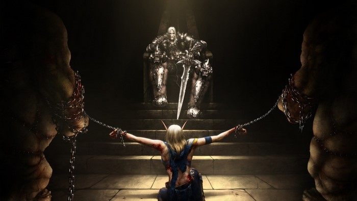 Arthas and Sylvanas from World of Warcraft