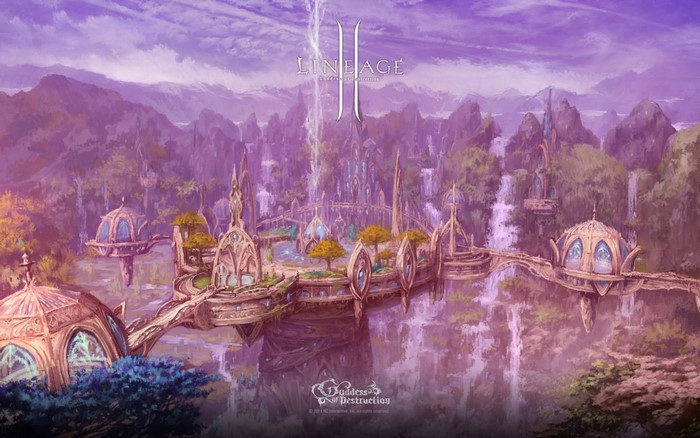 Lineage II Goddess of Destruction fantasy landscape painting