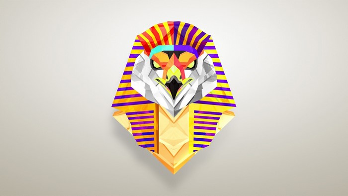 Geometric Egyptian Falcon Head Logo