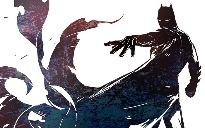 Batman illustration with textured cape