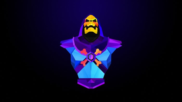 Skeletor from Masters of the Universe Low Poly Bust