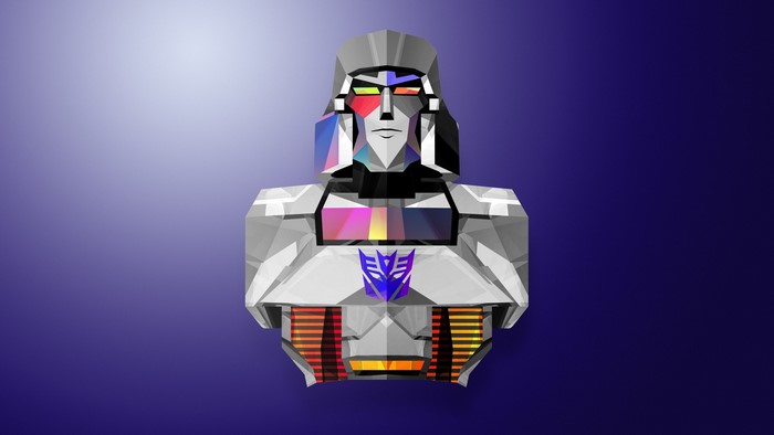 Megatron from Transformers, abstract illustration