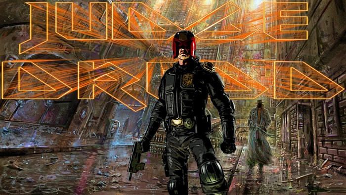 Judge Dredd from Judge Dredd comic artwork