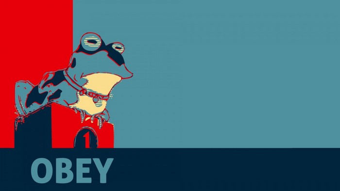 Hypnotoad from Futurama Obey poster