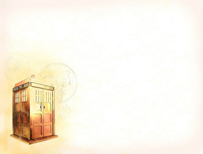 Doctor Who TARDIS with schematic drawings