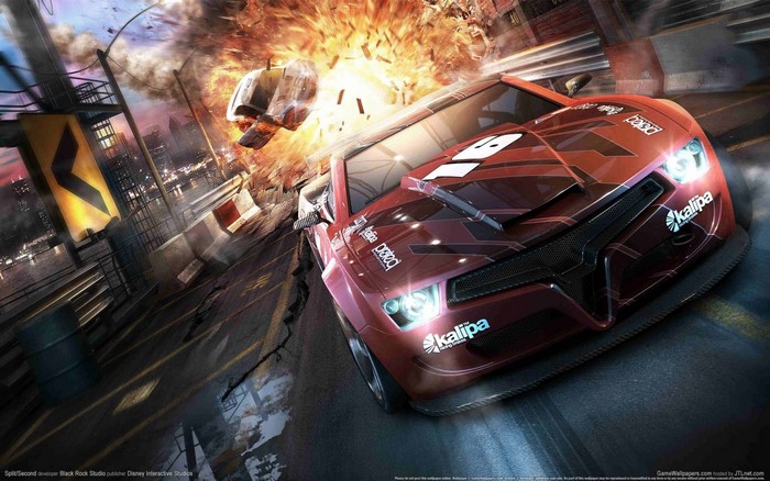 Split/Second racing game car explosion