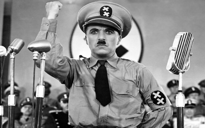 Charlie Chaplin as Adenoid Hynkel in The Dictator