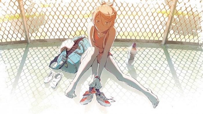 Kousaka Kirino from Ore no Imouto ga Konnani Kawaii Wake ga Nai tying shoes