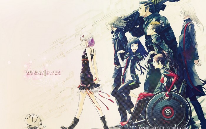 Guilty Crown characters walking forward