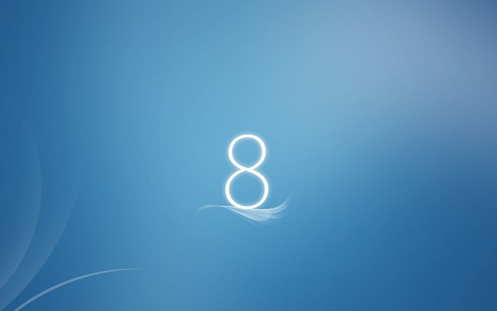 Windows 8 logo on a blue background