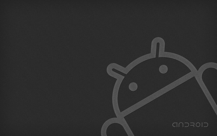 Android logo on a dark background