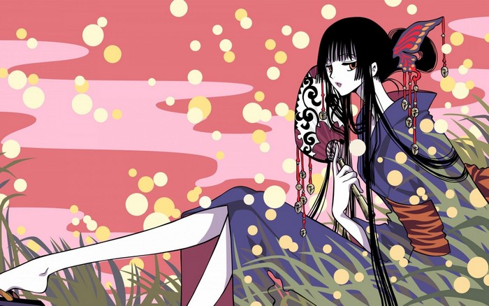 Yuuko Ichihara from xxxHOLiC holding a fan