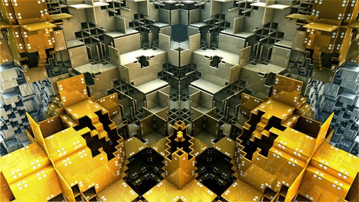 Abstract fractal render of geometric structures