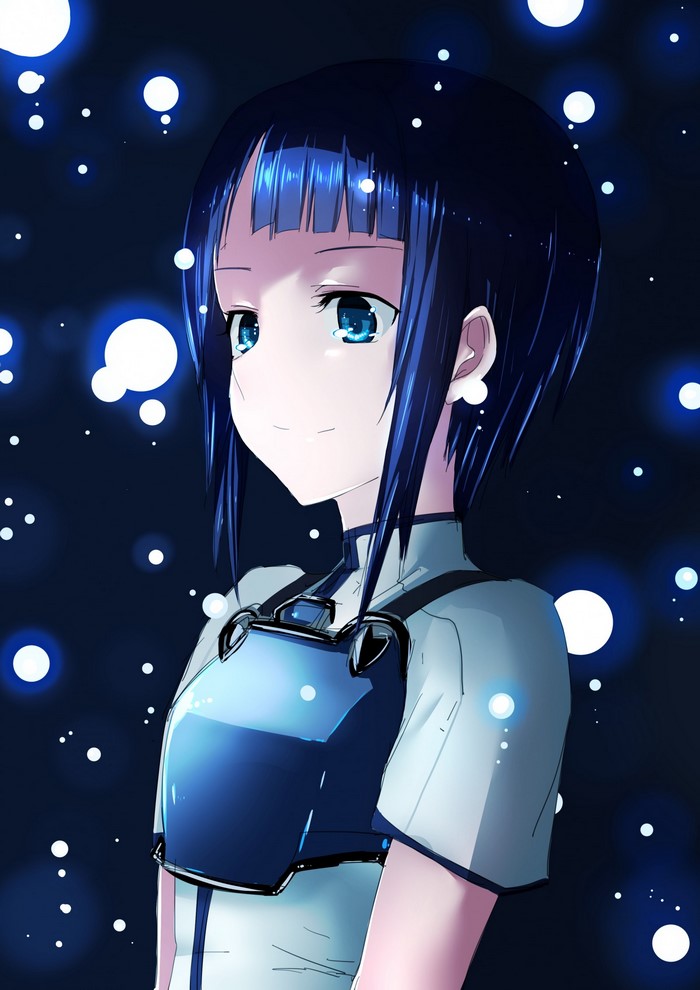 Sachi from Sword Art Online in blue
