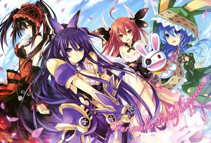 Date A Live Characters Group Illustration
