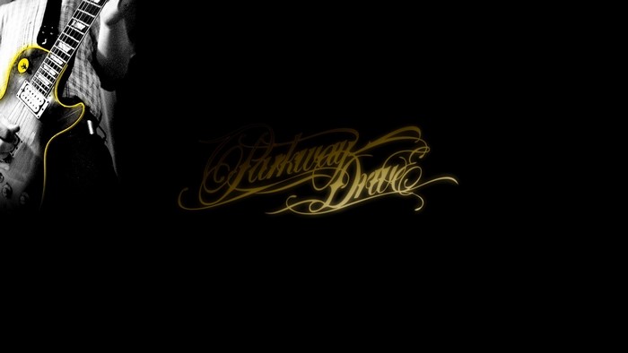 Parkway Drive logo with electric guitar