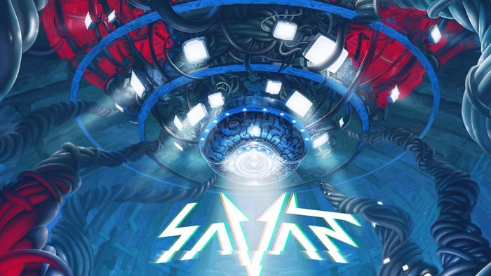 Savant album art with futuristic machinery