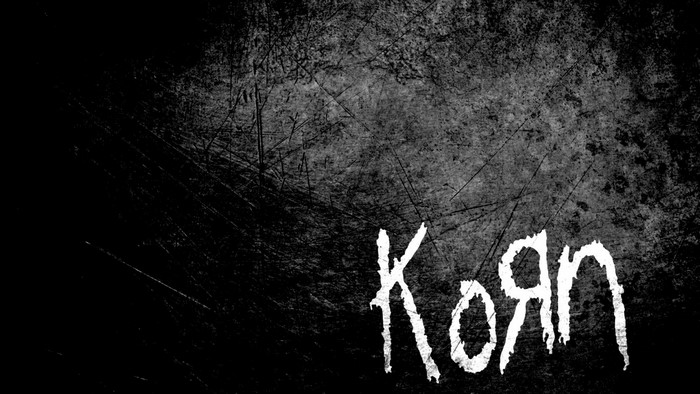 Korn logo on a grunge background