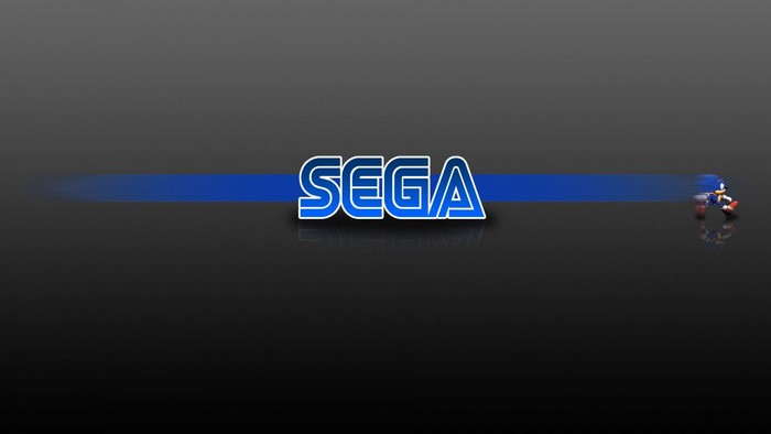 Sonic the Hedgehog running past the Sega logo