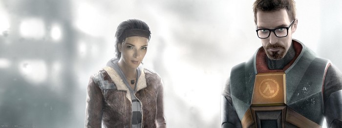 Alyx Vance and Gordon Freeman from Half-Life 2
