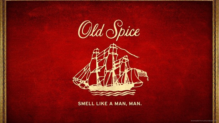 Old Spice ship illustration with slogan