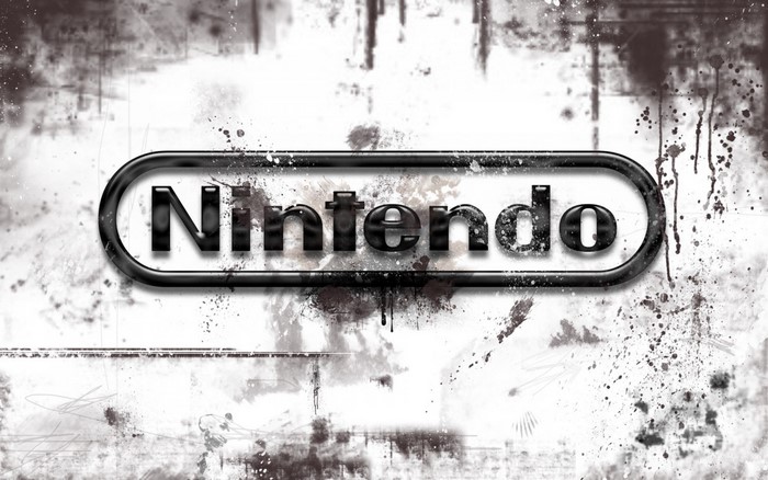 Nintendo logo on a grunge background