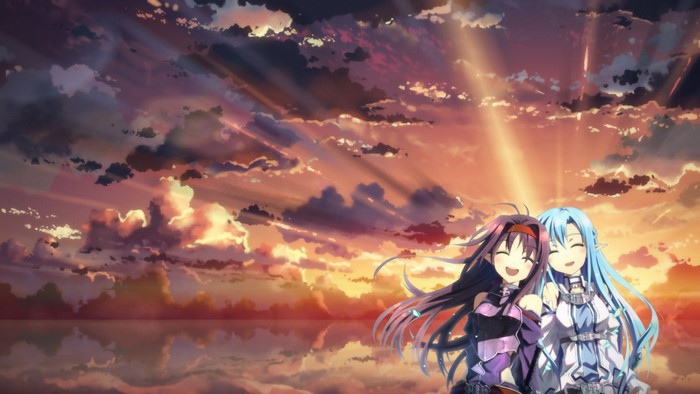 Asuna and Yuuki from Sword Art Online