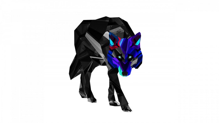 Geometric Wolf by Justin Maller