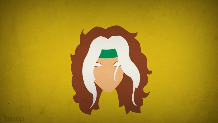 Rogue from X-Men minimalist illustration
