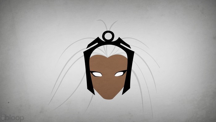 Storm from X-Men minimalist illustration