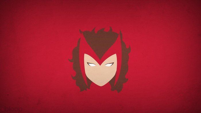 Scarlet Witch Minimalist Illustration