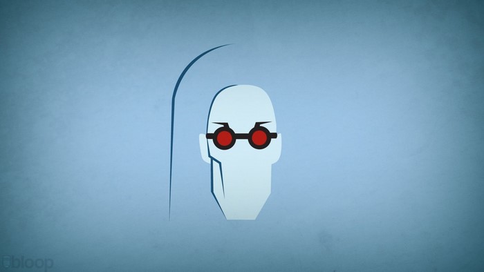 Mr. Freeze from Batman minimalist illustration