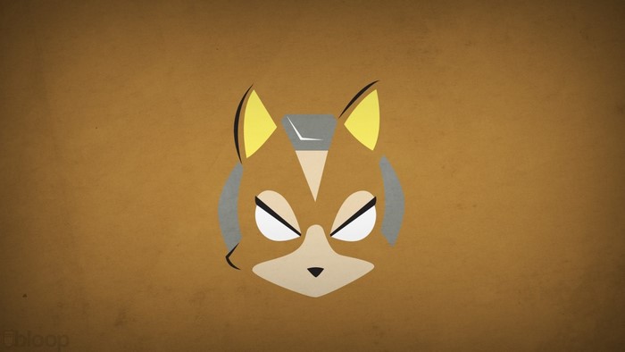 Minimalist illustration of Fox McCloud