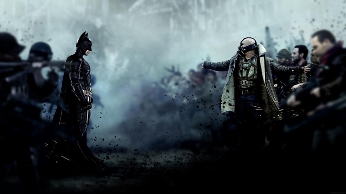 Batman and Bane from The Dark Knight Rises
