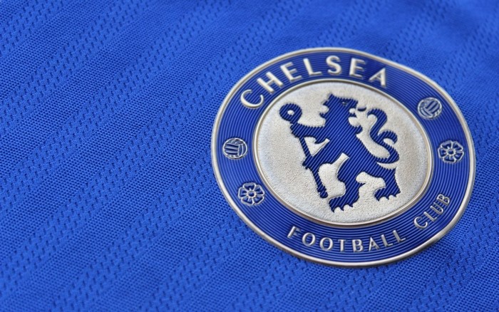 Chelsea FC logo on blue fabric